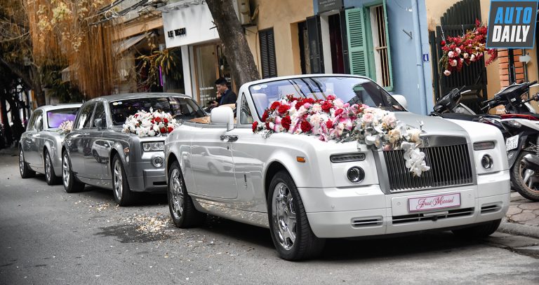 ĐÁM CƯỚI KHỦNG QUY TỤ 3 ROLLS-ROYCE PHANTOM, MAYBACH VÀ LAMBORGHINI